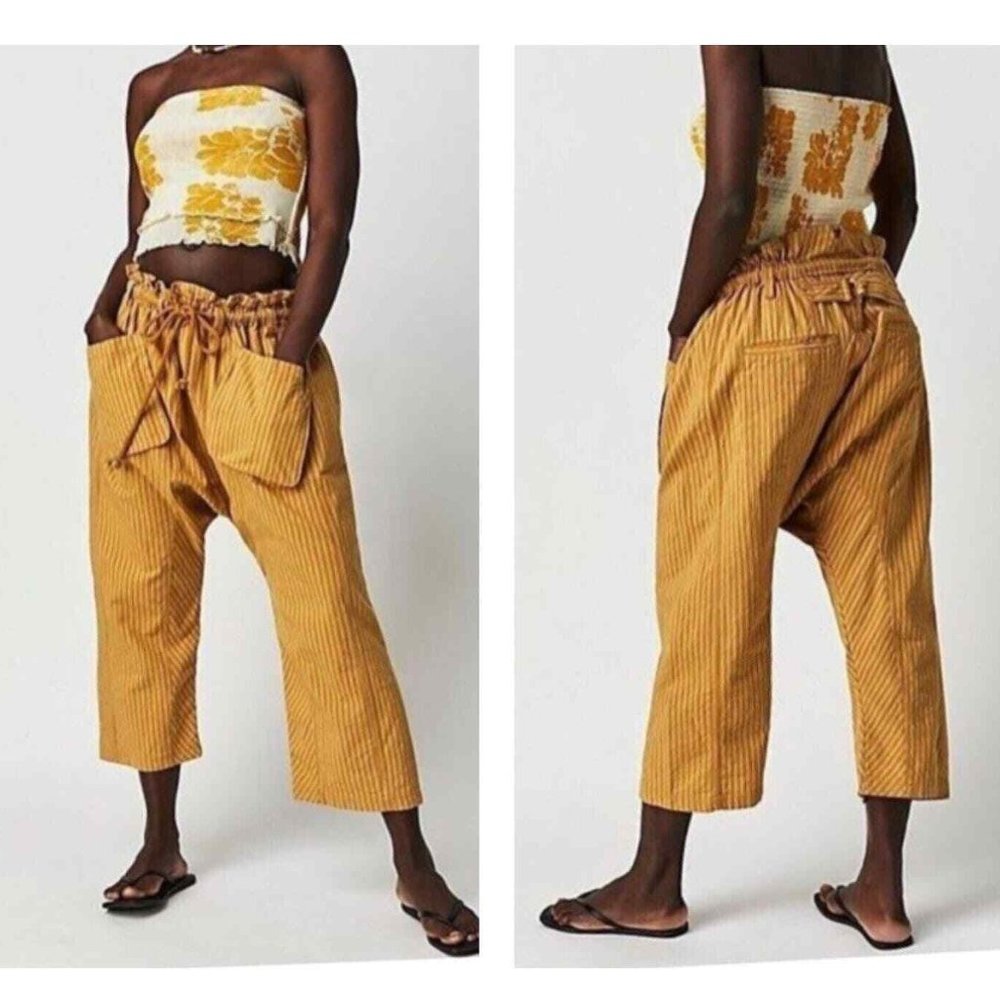 NWOT Free People Runyon Oversized Stripe Pants - Picture 1 of 10